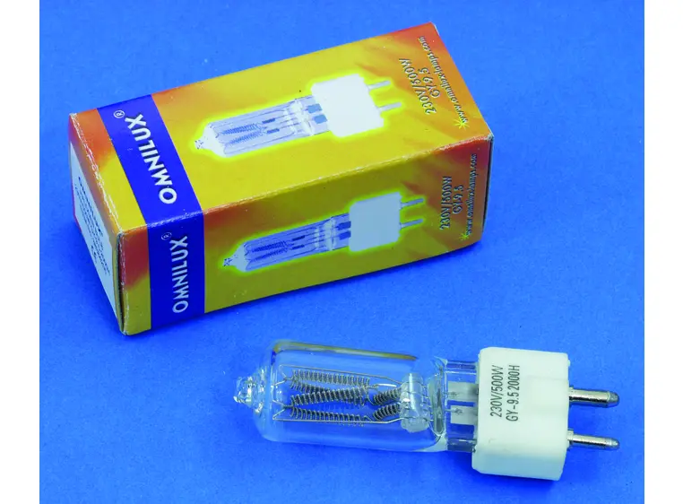 Omnilux 230V/500W GY-9.5 2000h 2900K 